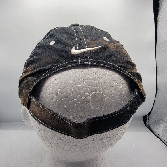 Nike Golf Hat Cap Distressed Black White Embroidered Adult Golfer Golfing main image 8